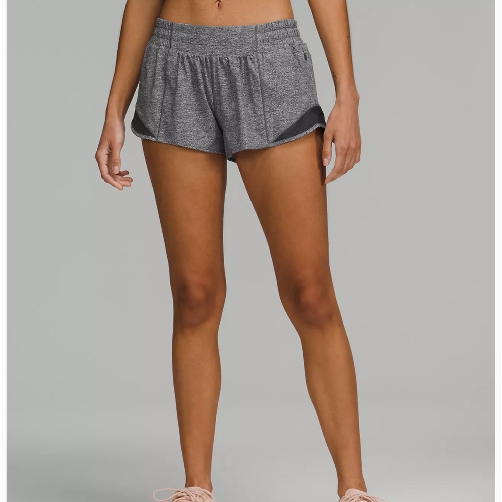 Lululemon Heather Gray hotty hot shorts